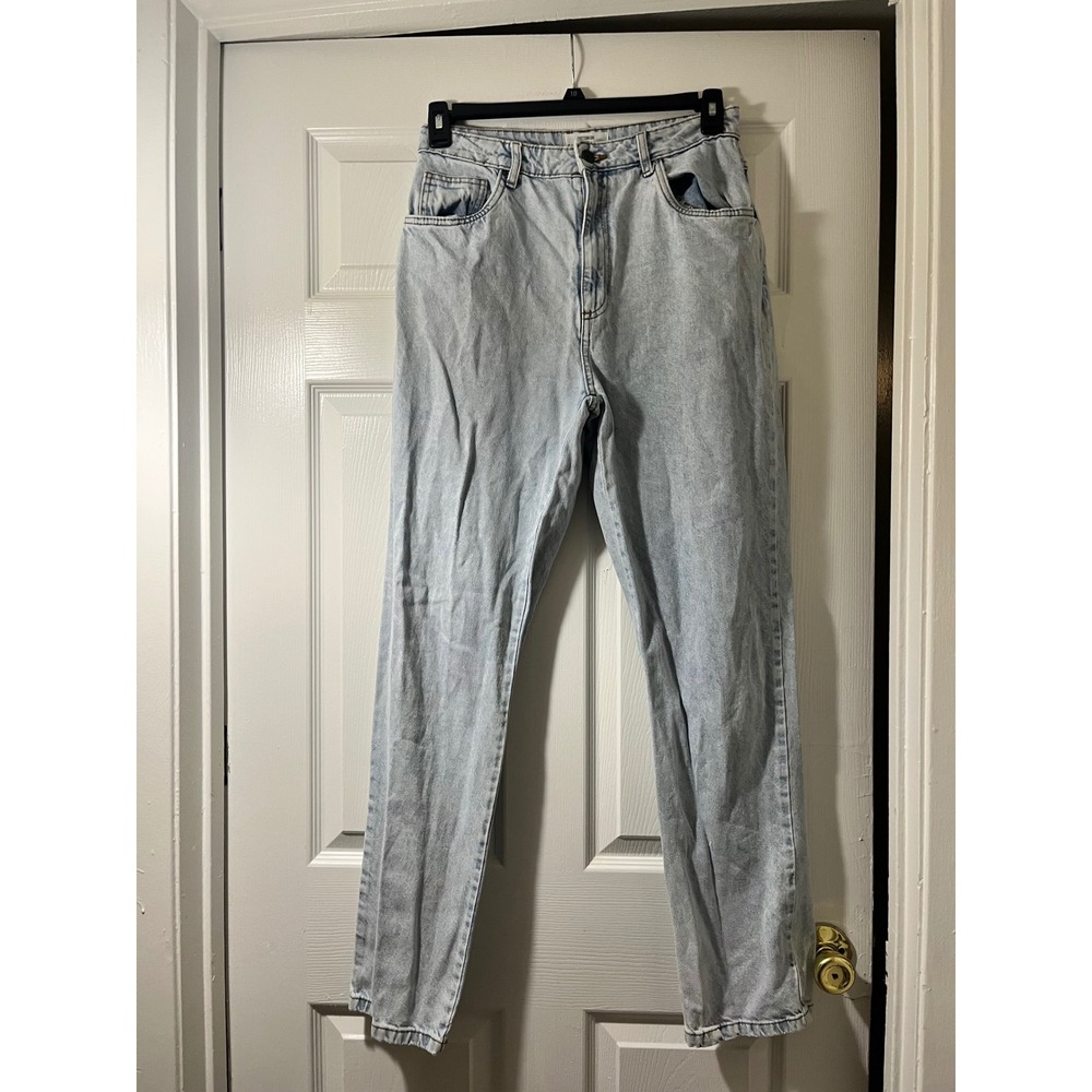 Cotton On‎ Light Acid Wash High Rise Long Straight Leg Jeans Womens Size 8 US